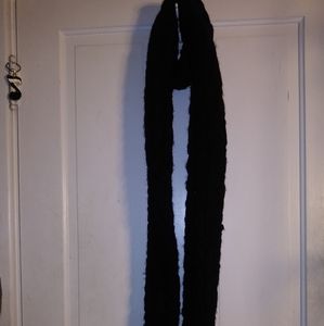 Black fuzzy scarf